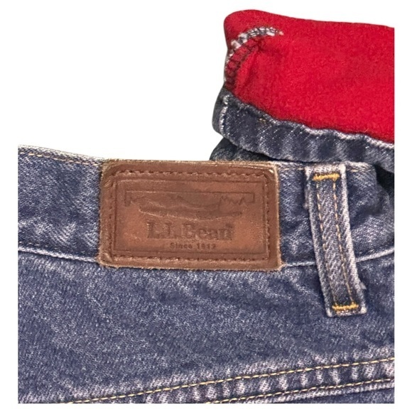 L.L. Bean Women’s Double L Flannel-Lined Relaxed Fit Jeans - Size 10P - Picture 3 of 5